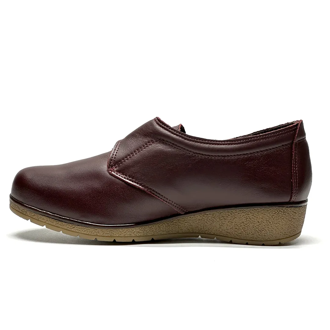 7540 Zapato Velcro Burdeos