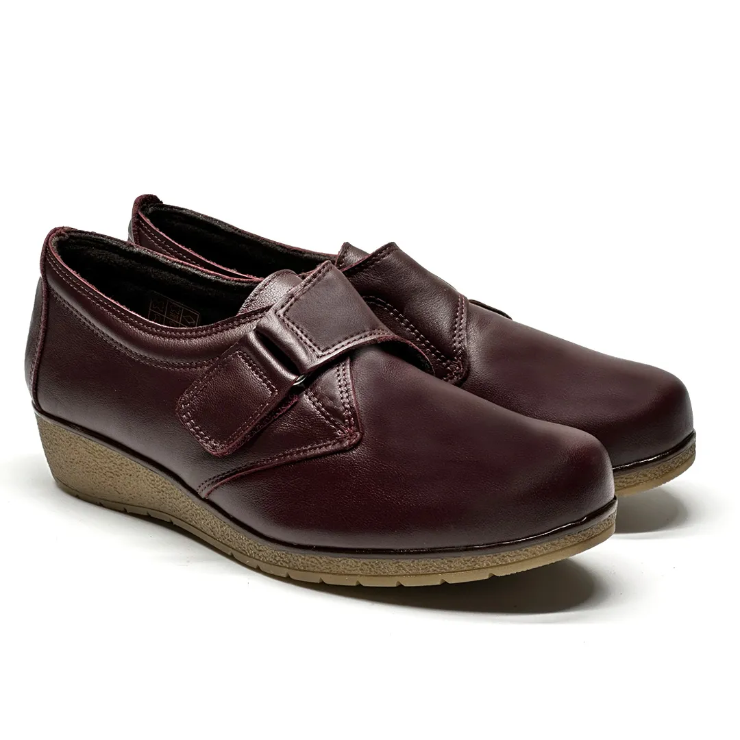 7540 Zapato Velcro Burdeos