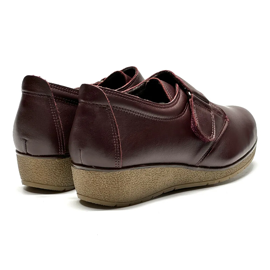 7540 Zapato Velcro Burdeos