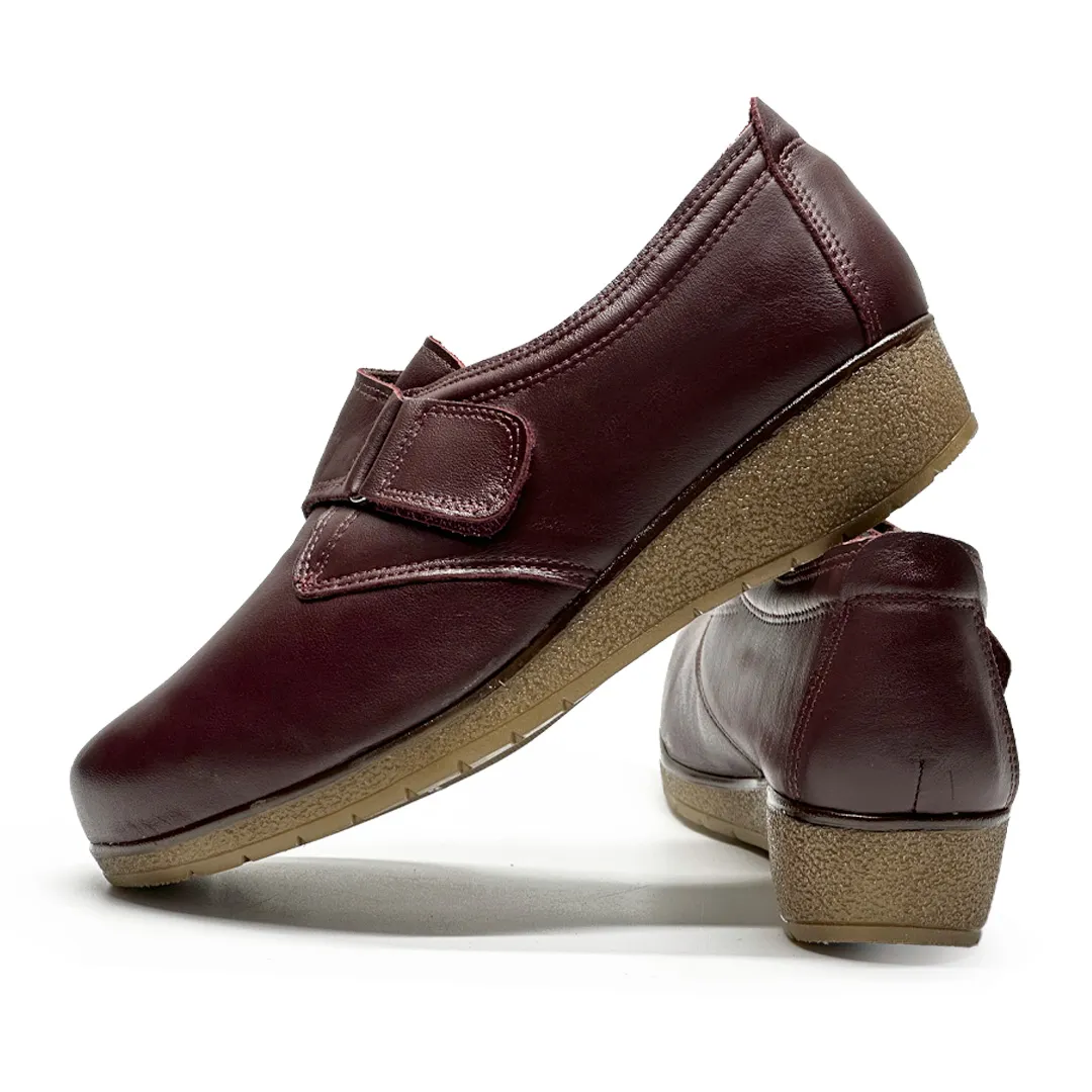 7540 Zapato Velcro Burdeos