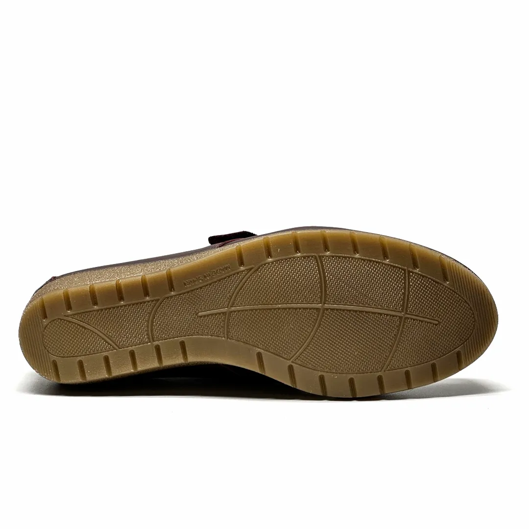 7540 Zapato Velcro Burdeos