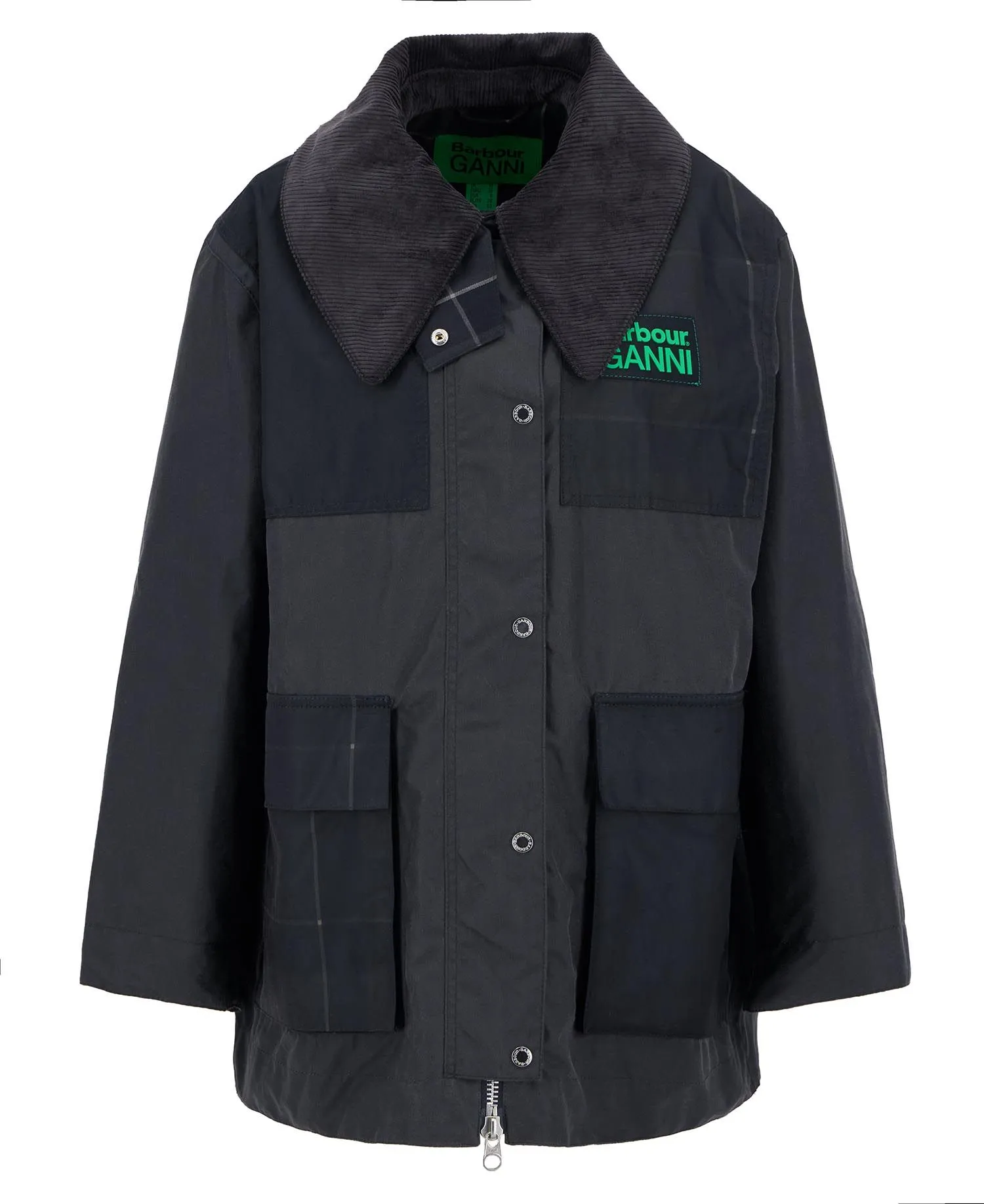 Abrigo encerado Ganni x Barbour