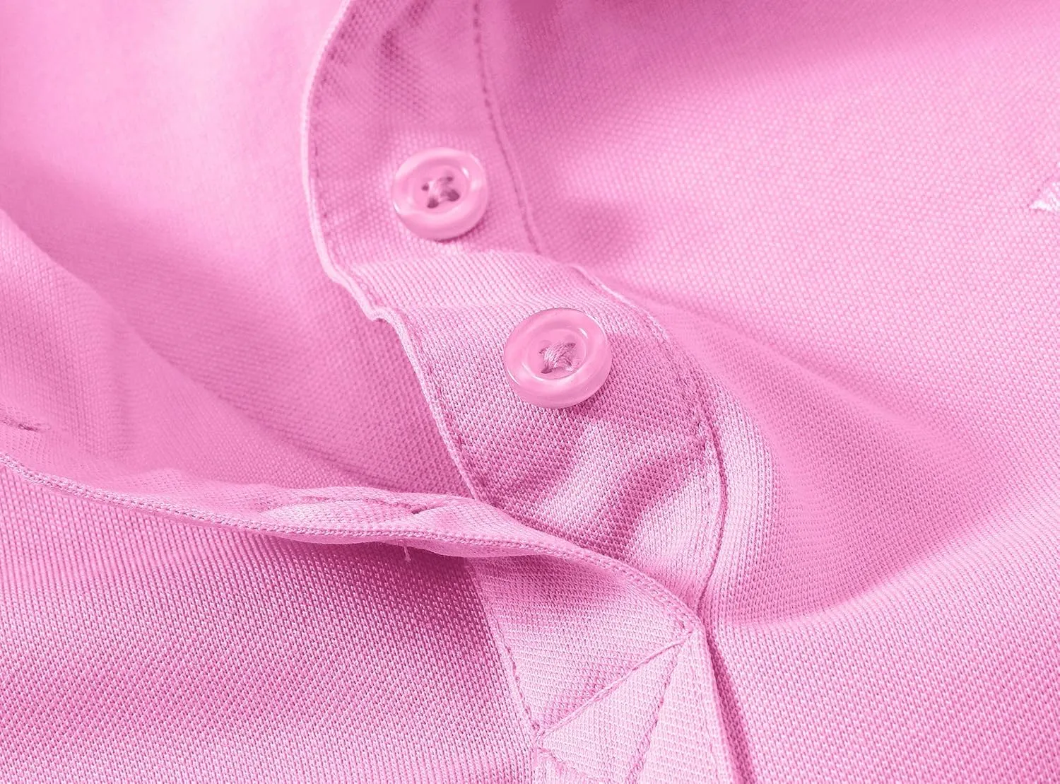 AjezMax Polo Mujer Camiseta Mangas Cortas Verano Algodón Transpirable Trabajo Golf Tops Rosa L