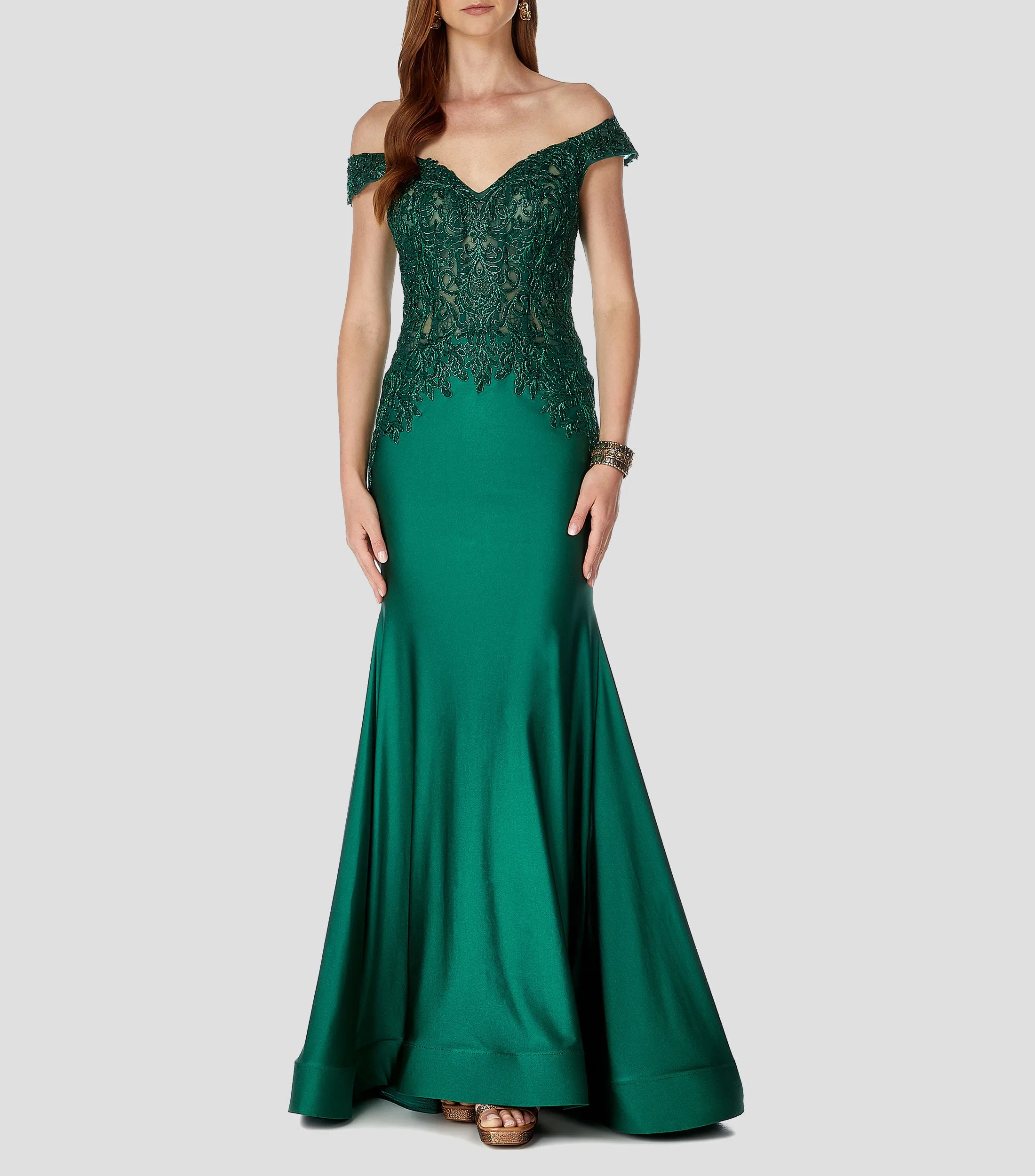 Alondra Vestido maxi de fiesta con encaje Mujer