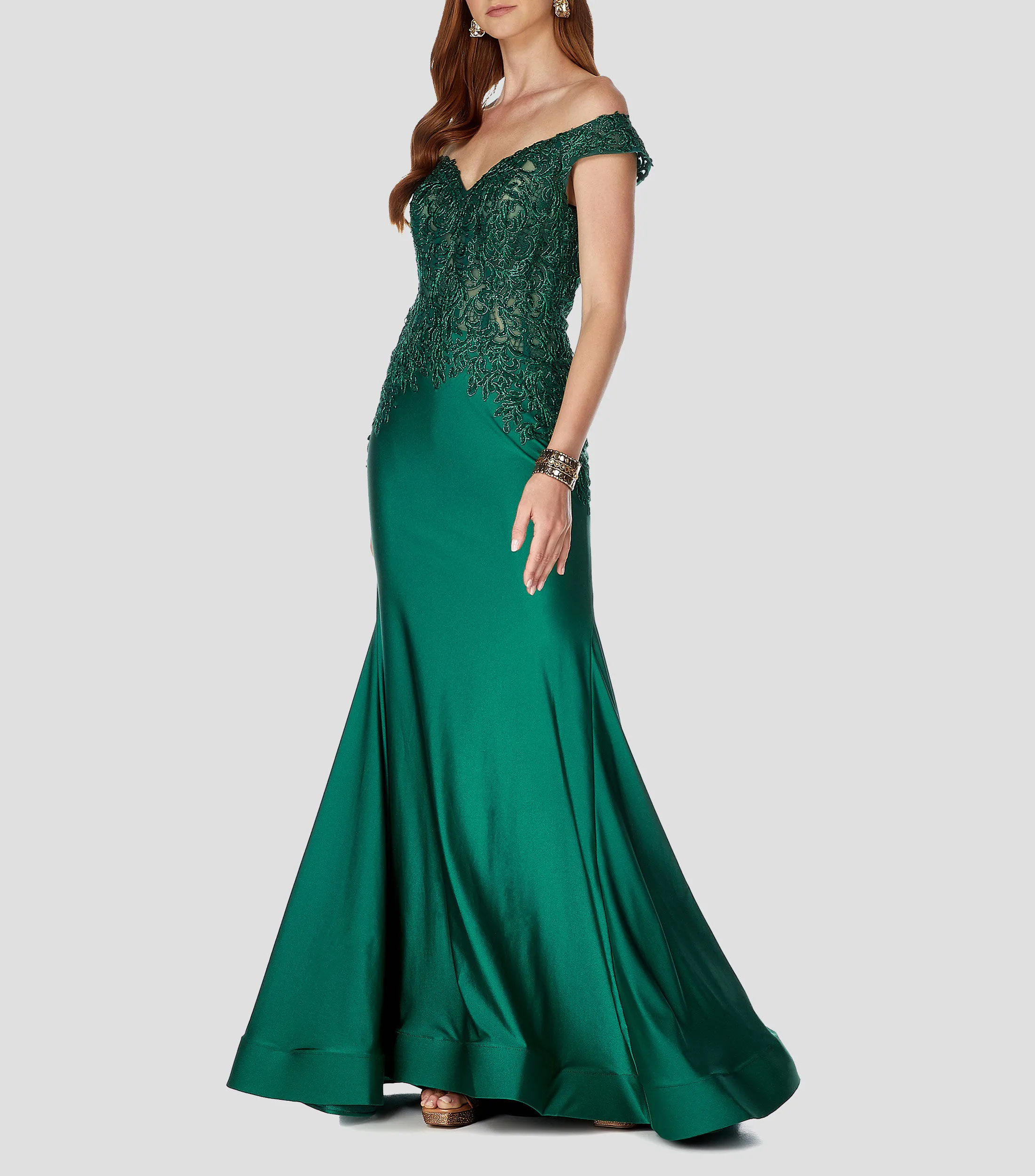 Alondra Vestido maxi de fiesta con encaje Mujer