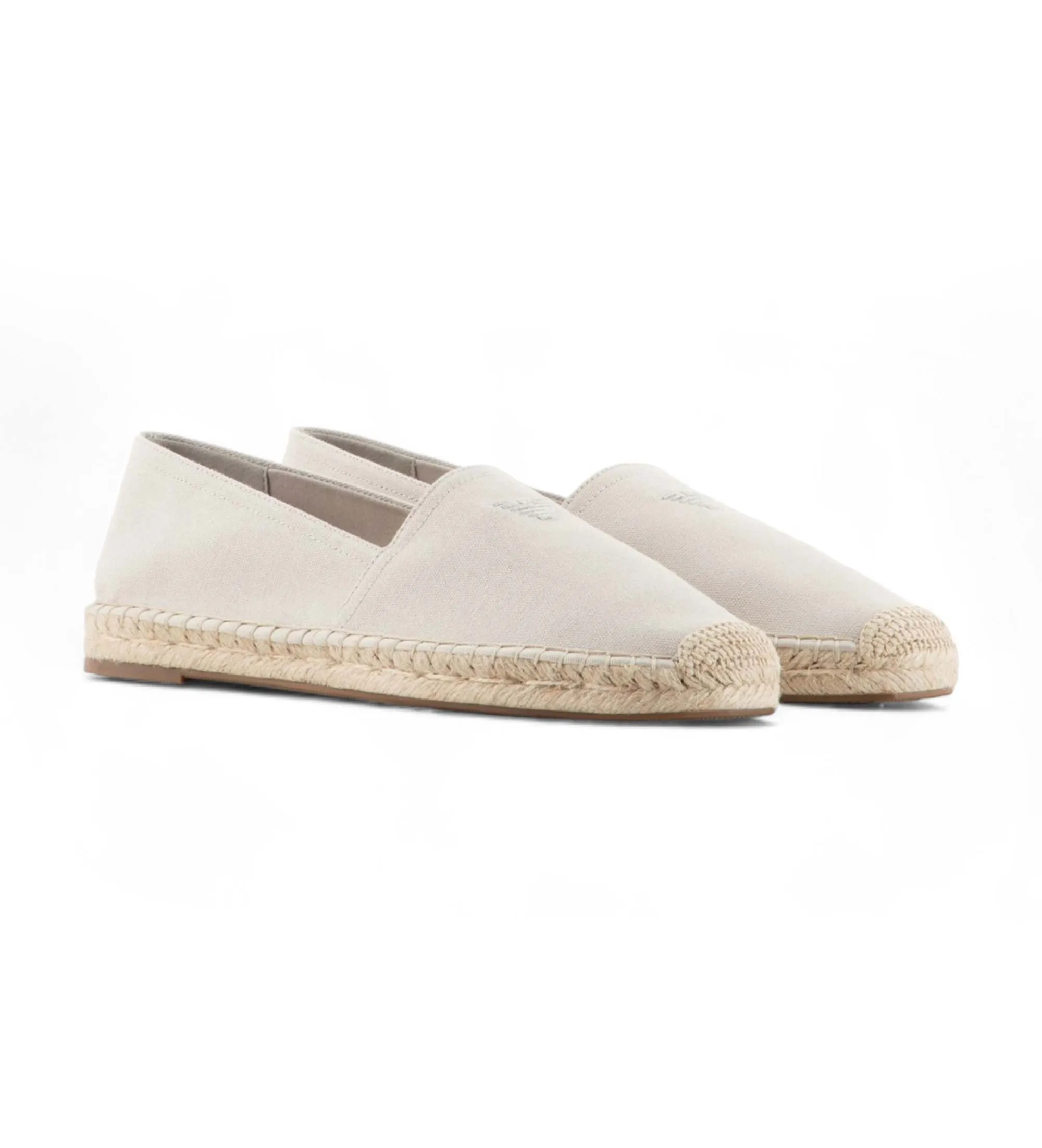 Alpargatas con bordado de águila beige
