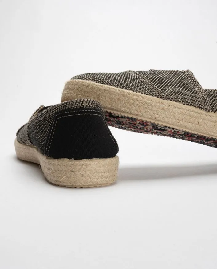 Alpargatas hombre suela de goma y algodón reciclado ENDRINO BLACK