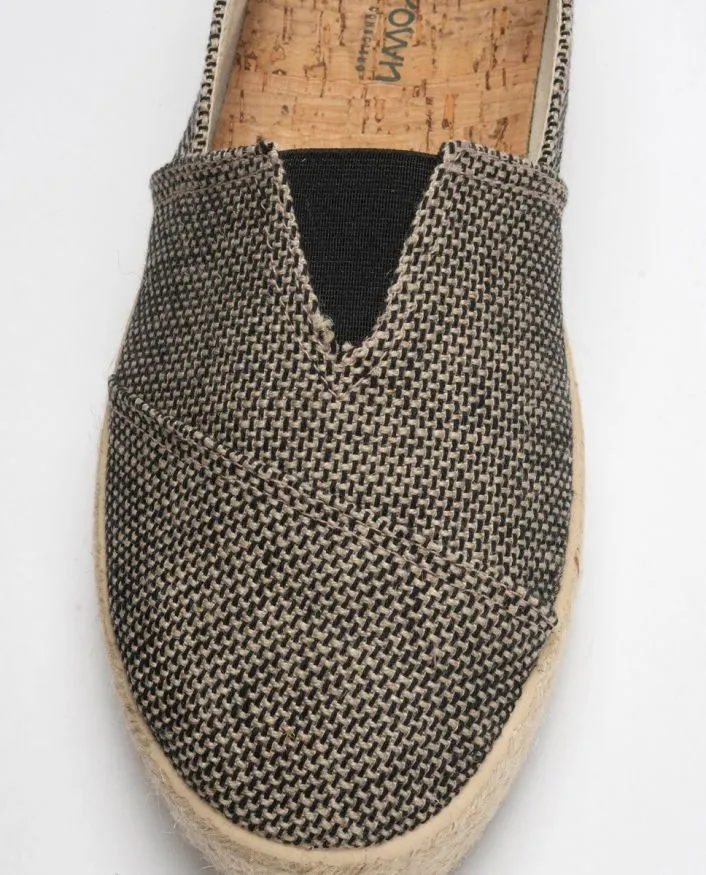 Alpargatas hombre suela de goma y algodón reciclado ENDRINO BLACK