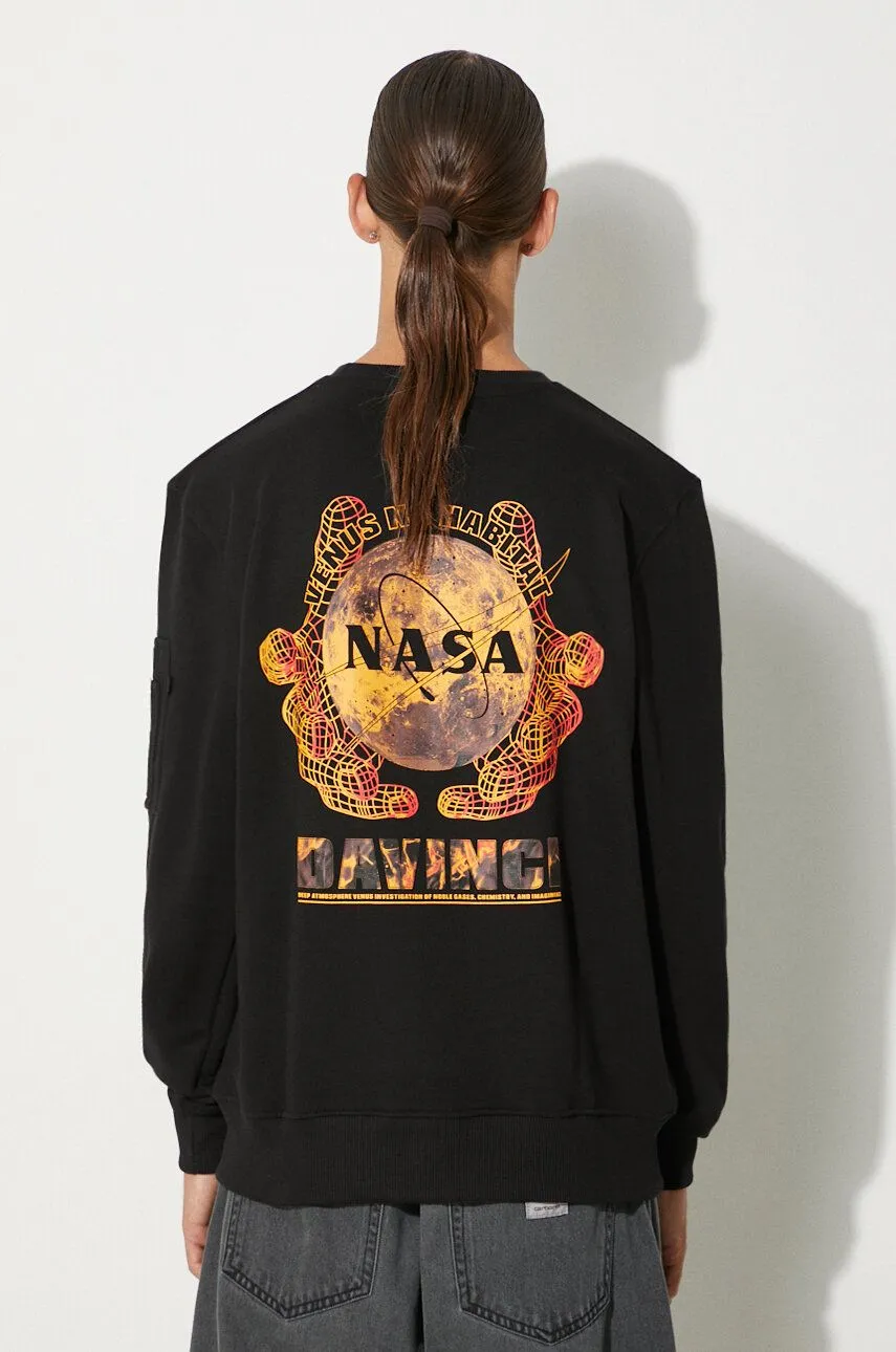 Alpha Industries NASA Davinci Print Crewneck Sweatshirt