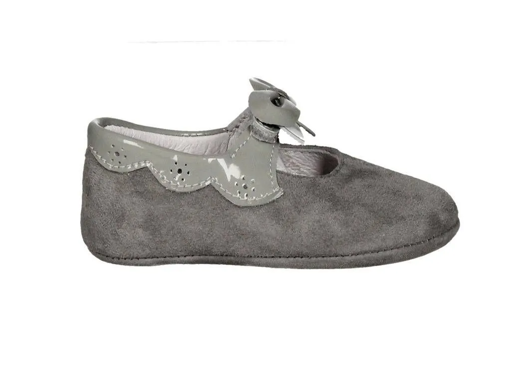 Angelito Ante Gris Lazo Con Velcro