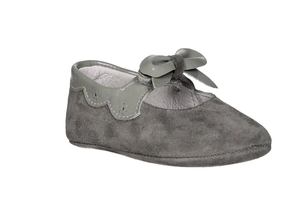 Angelito Ante Gris Lazo Con Velcro