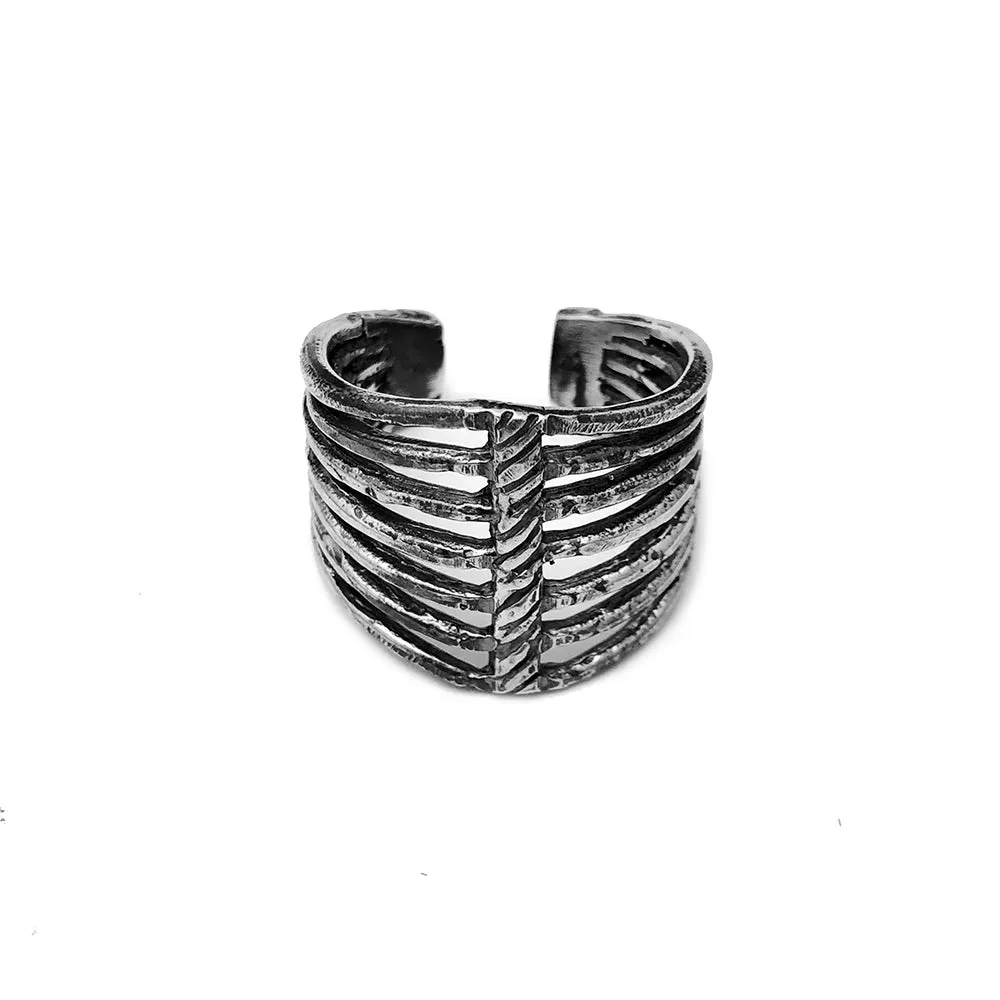 ANILLO CANASTO OVALADO   PLATA