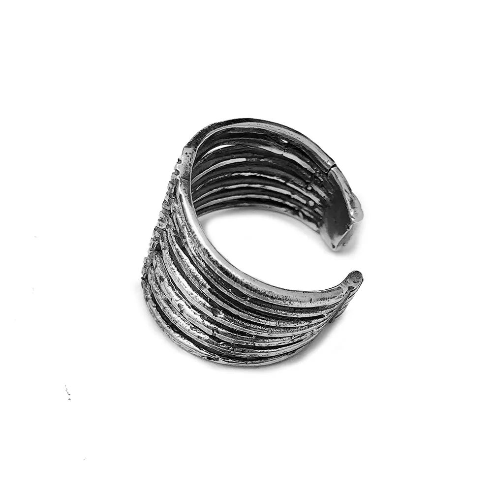 ANILLO CANASTO OVALADO   PLATA