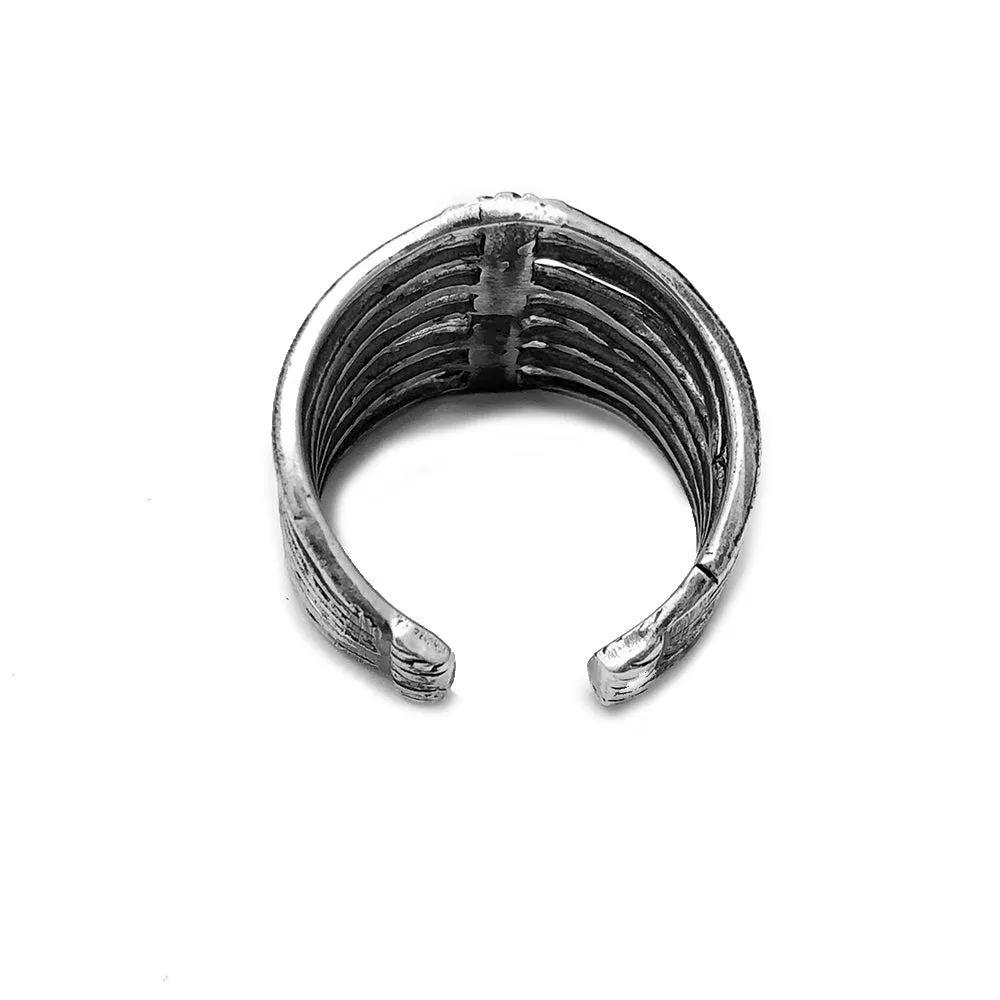 ANILLO CANASTO OVALADO   PLATA