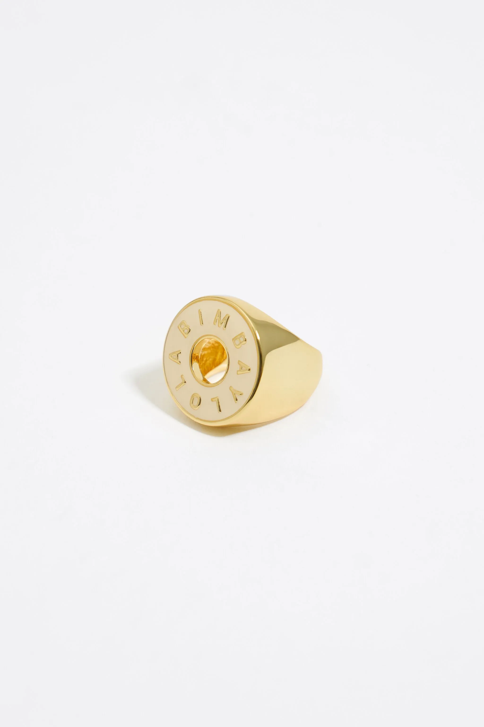 Anillo logo marfil