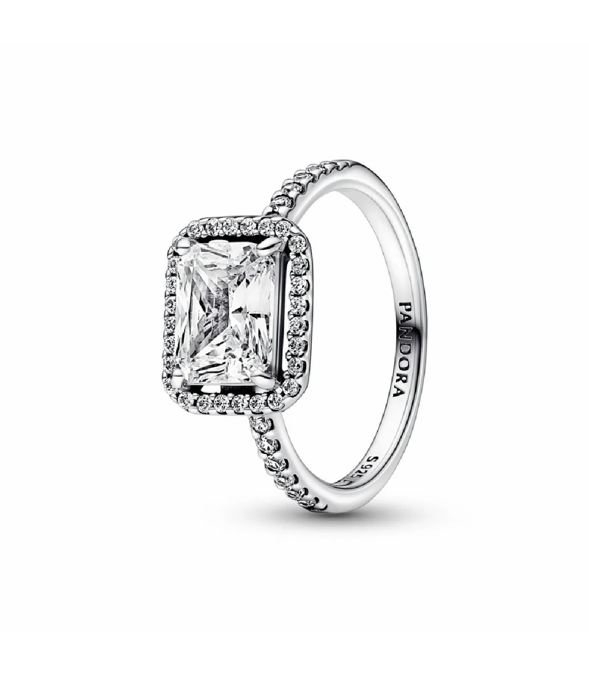 ANILLO PANDORA HALO RECTANGULAR BRILLANTE  192391C01