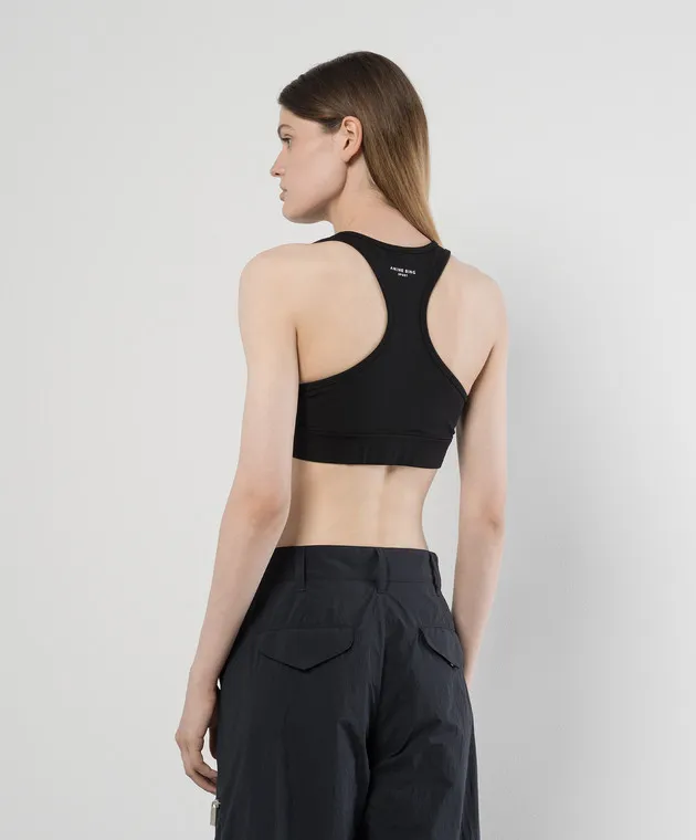 Anine Bing Black top with logo emblem