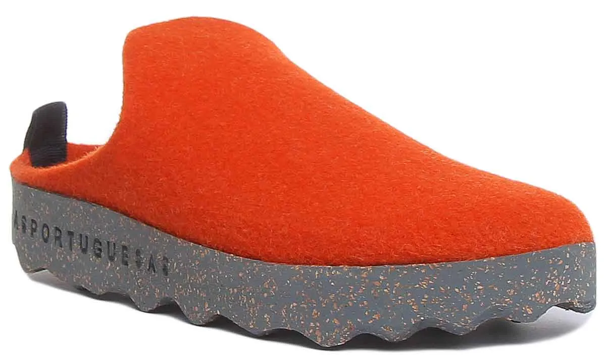Asportuguesas Come Pantuflas con suela de corcho de goma para mujer en blanco roto
