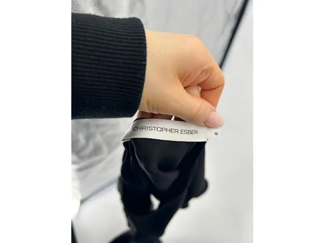 Autre Marque CHRISTOPHER ESBER Vestidos T.Reino Unido 8 Viscosa Negro 