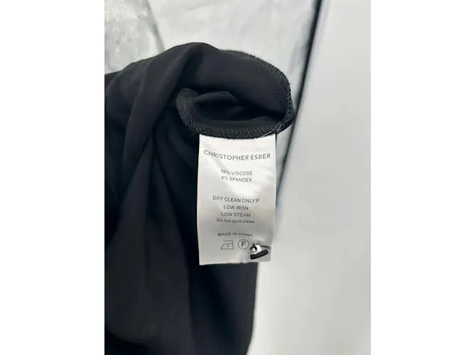 Autre Marque CHRISTOPHER ESBER Vestidos T.Reino Unido 8 Viscosa Negro 