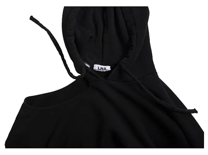 Autre Marque LNA, sudadera con capucha con hombro abierto Negro 