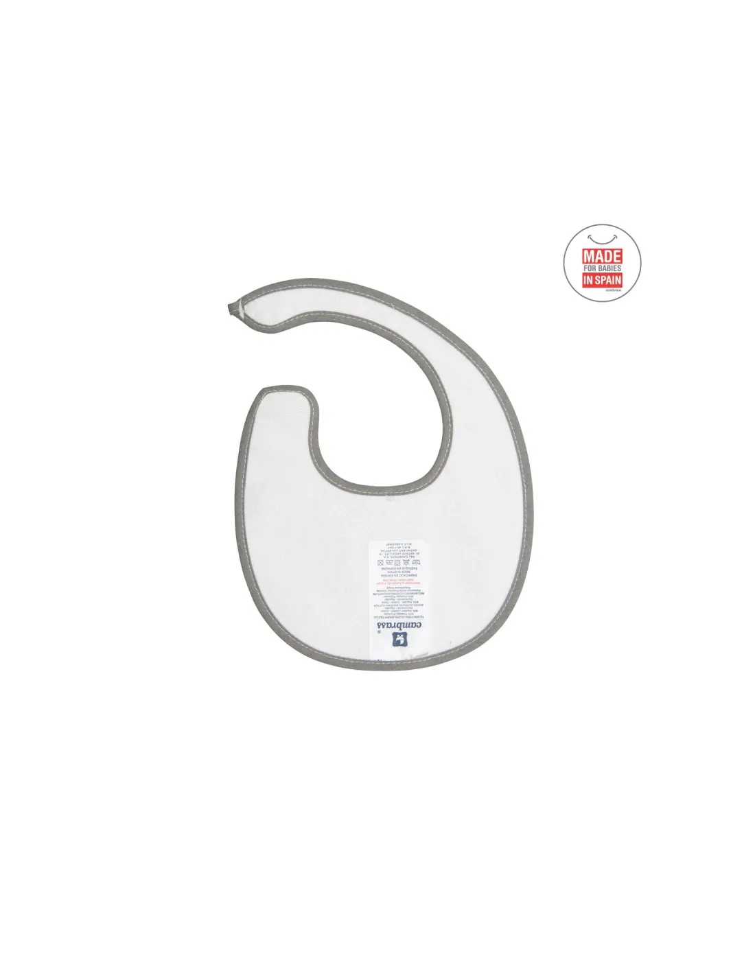 Babero Redondo con Velcro Astra Gris/Estrellas de Cambrass