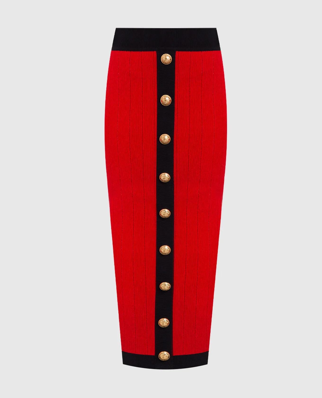 Balmain Red midi skirt