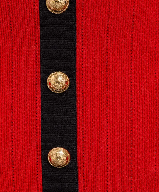 Balmain Red midi skirt