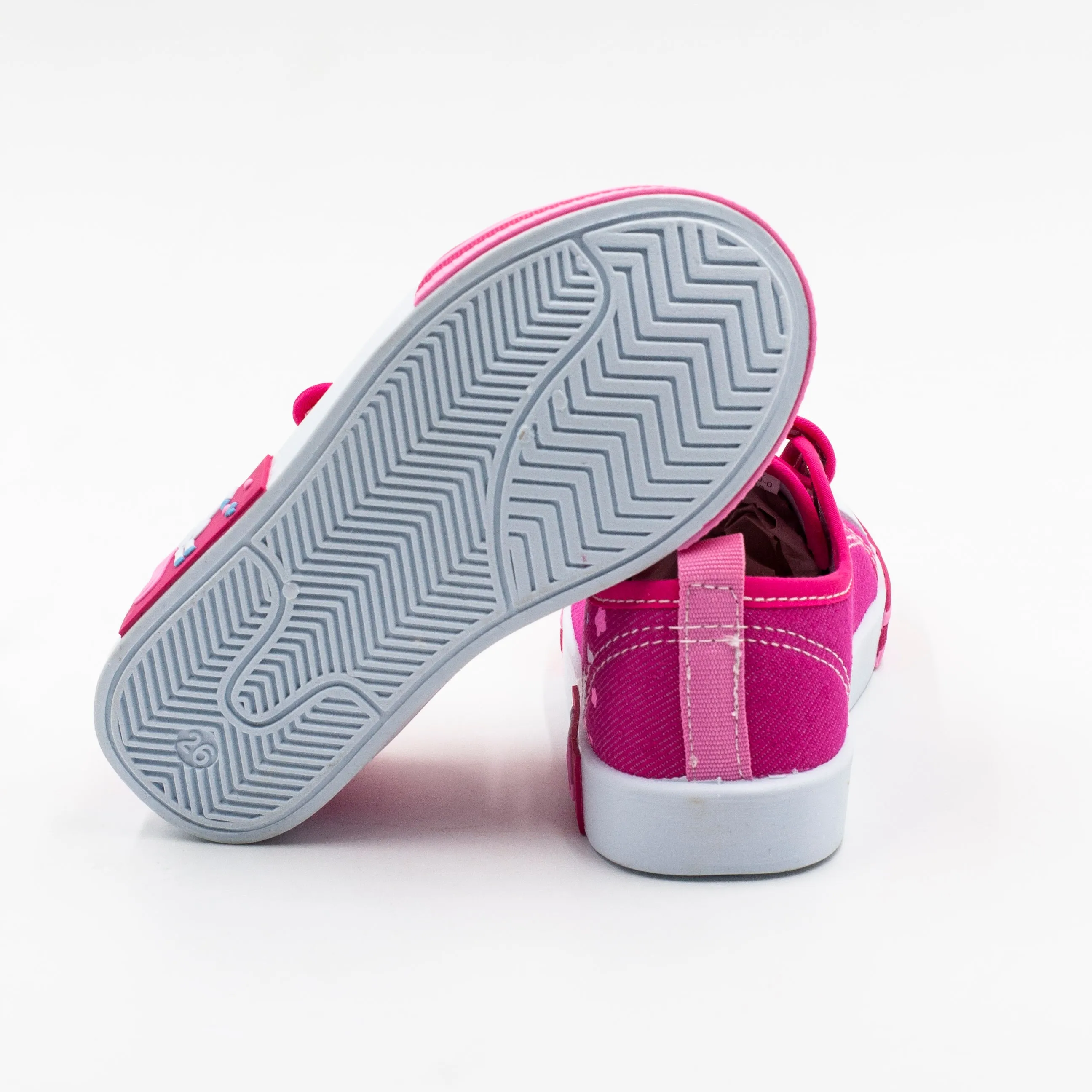 Bamboo Zapatilla lona Nio con Velcro Fucsia