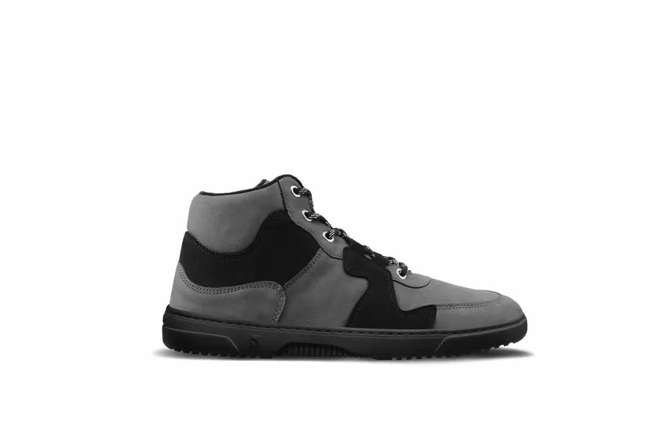 BAREFOOT SNEAKERS BAREBARICS LYNX  DARK GREY & BLACK