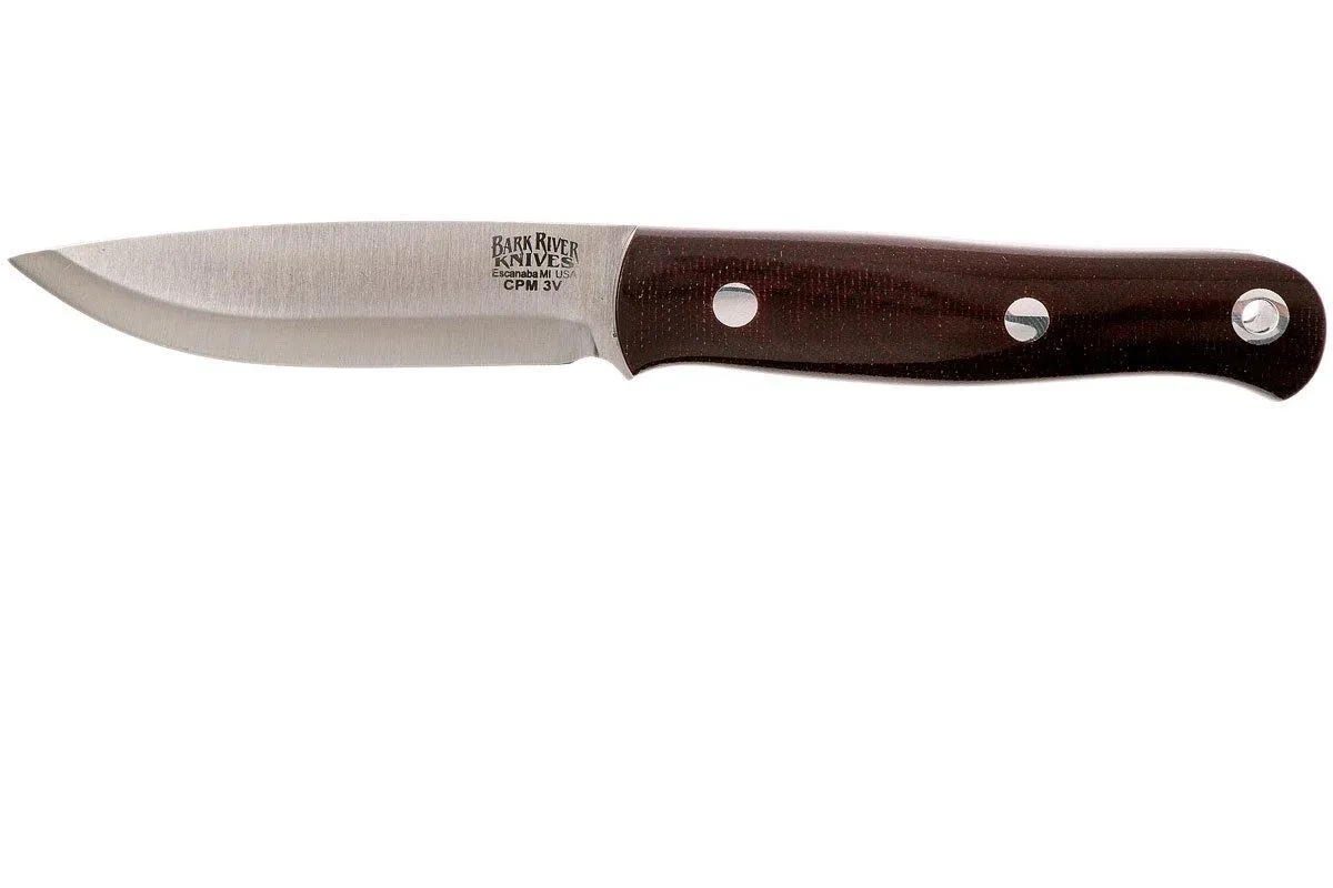BARK RIVER ULTRALITE BUSHCRAFTER CPM 3V, BURGUNDY CANVAS MICARTA