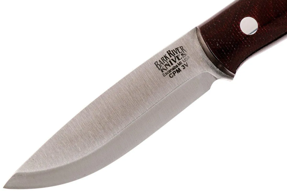 BARK RIVER ULTRALITE BUSHCRAFTER CPM 3V, BURGUNDY CANVAS MICARTA