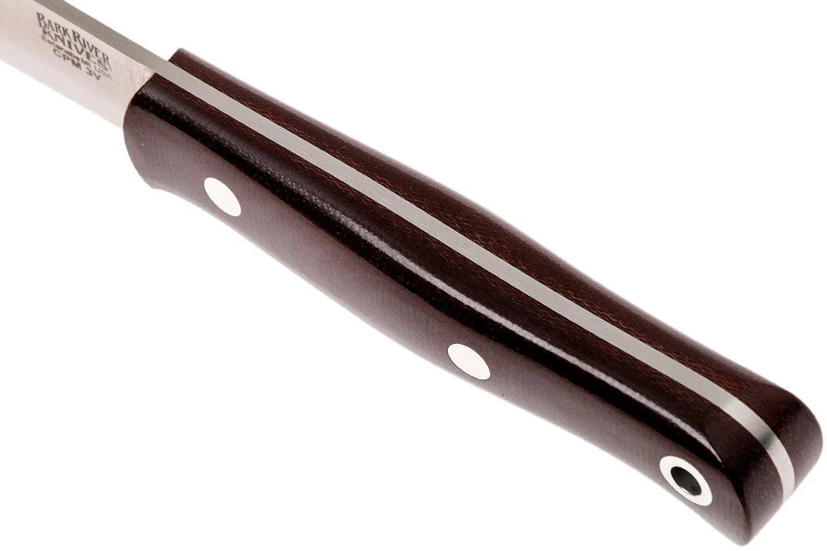 BARK RIVER ULTRALITE BUSHCRAFTER CPM 3V, BURGUNDY CANVAS MICARTA