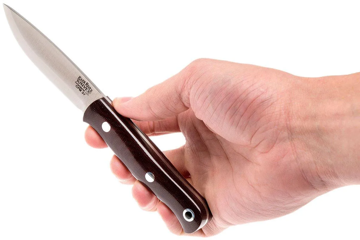 BARK RIVER ULTRALITE BUSHCRAFTER CPM 3V, BURGUNDY CANVAS MICARTA