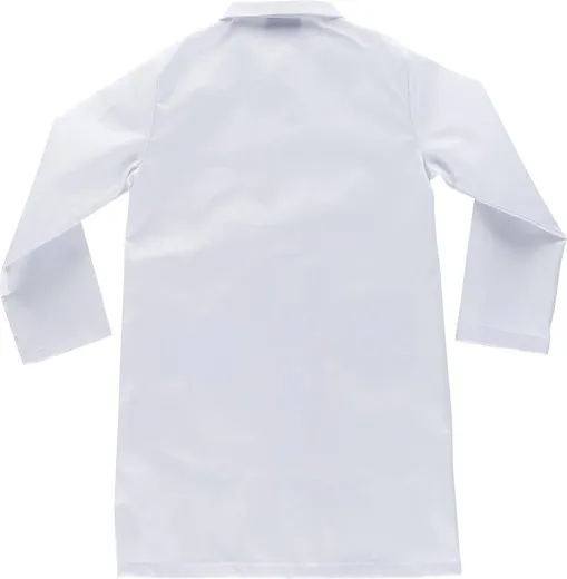 Bata de niño con cierre de botones Blanco