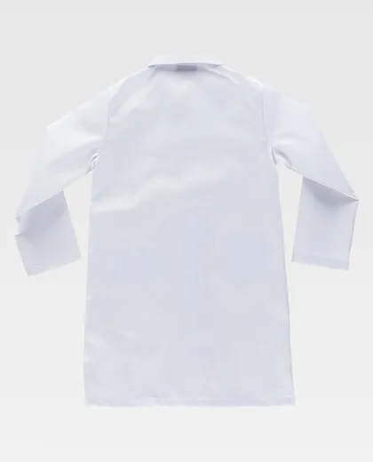 Bata de niño con cierre de botones Blanco