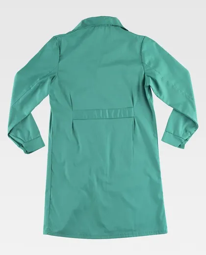 Bata de señora con cierre de botones Verde