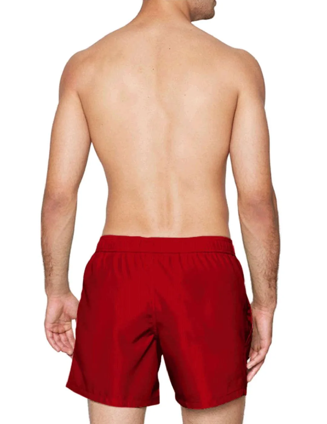 Bañador Replay con bolsillos rojo con cordón