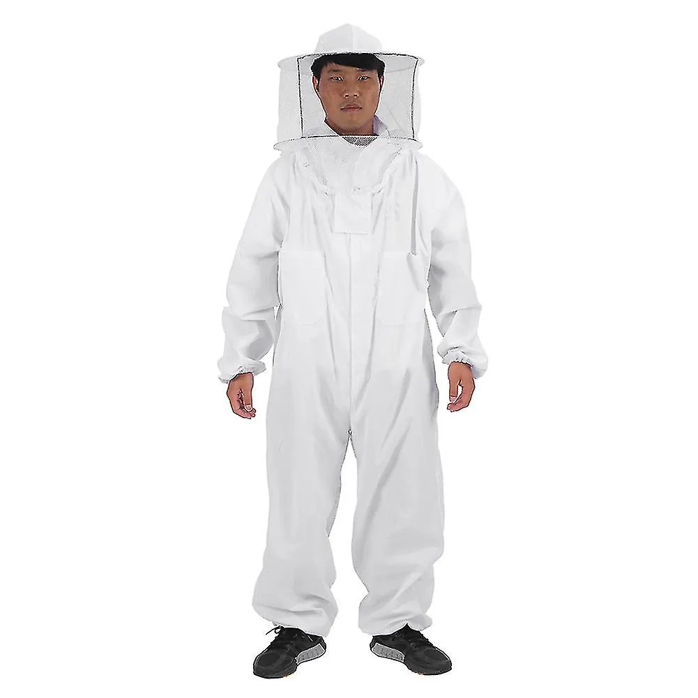 BEEKEEPING SUIT XL  PROFESSIONAL FULL BODY BEEKEEPER PROTECTIVE EQUIPMENT WITH HAT