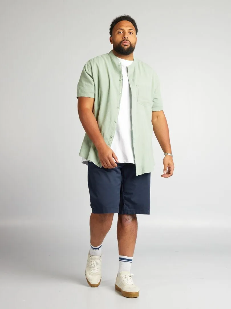 BERMUDAS TIPO CHINO  AZUL