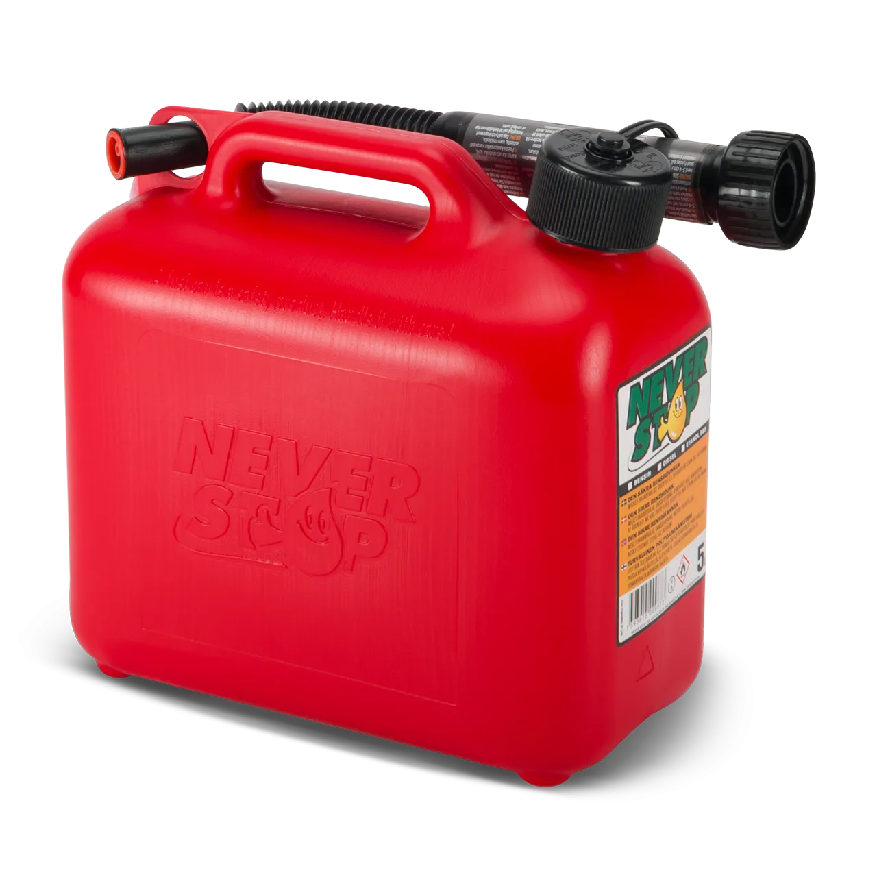 Bidón de Combustible Never Stop AutoStop 5 L Rojo