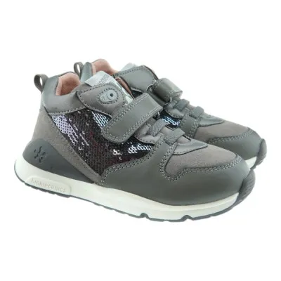 BIOMECANICSBiomecanics Niña Botas Velcro Gris y Lentejuelas 241222