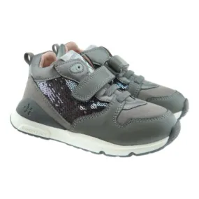 BIOMECANICSBiomecanics Niña Botas Velcro Gris y Lentejuelas 241222