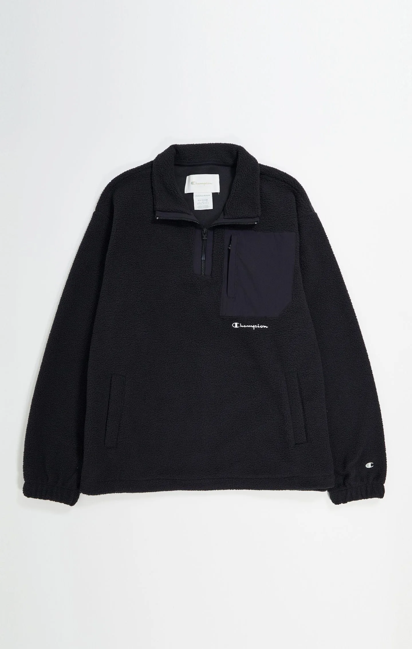Black Sudadera ecológica con media cremallera