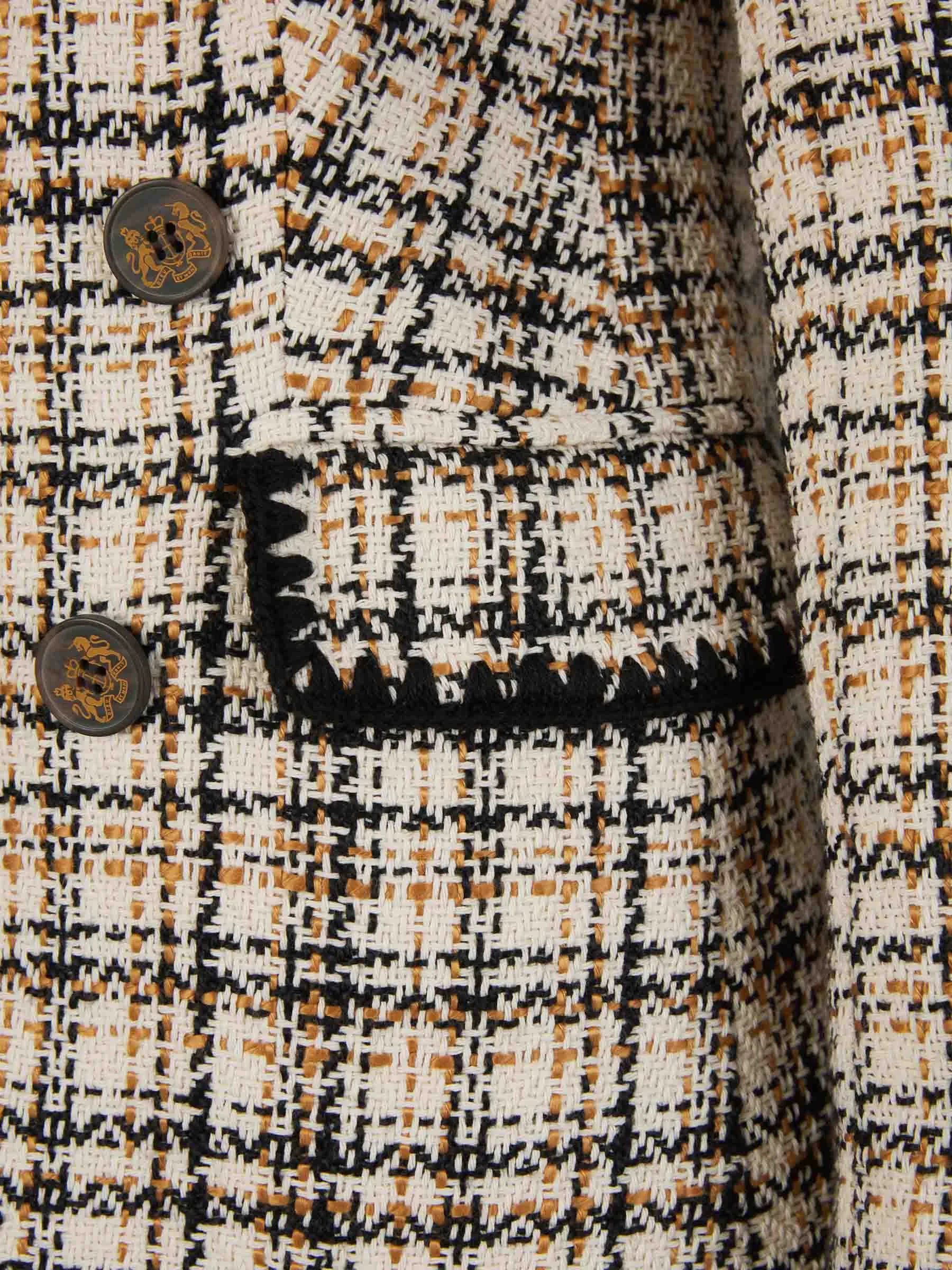 Blazer Tweed Crochet