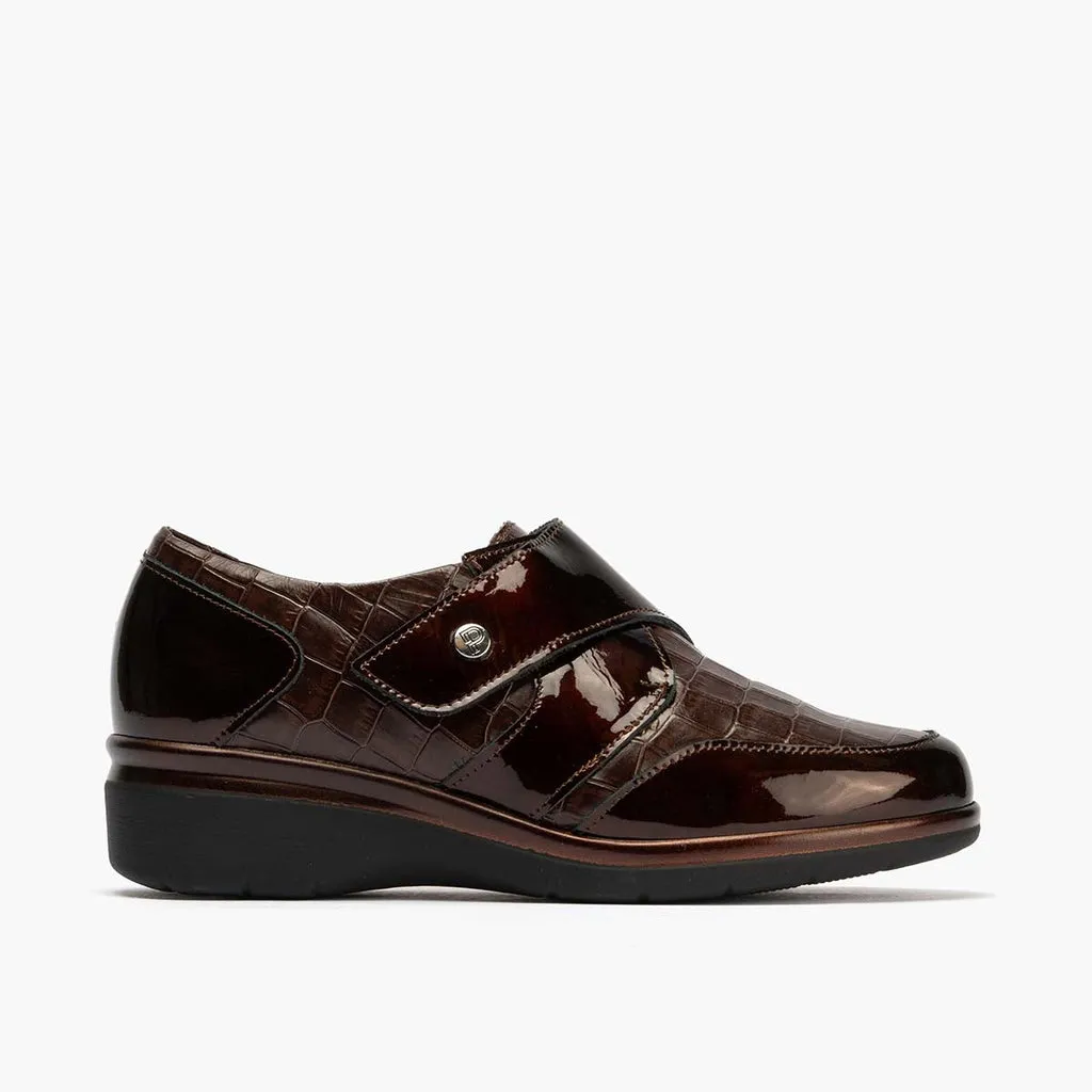Blucher Velcro en Coco para mujer color marrón