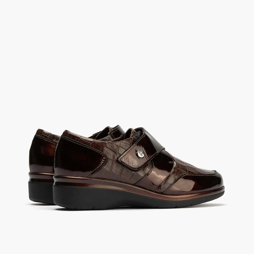 Blucher Velcro en Coco para mujer color marrón