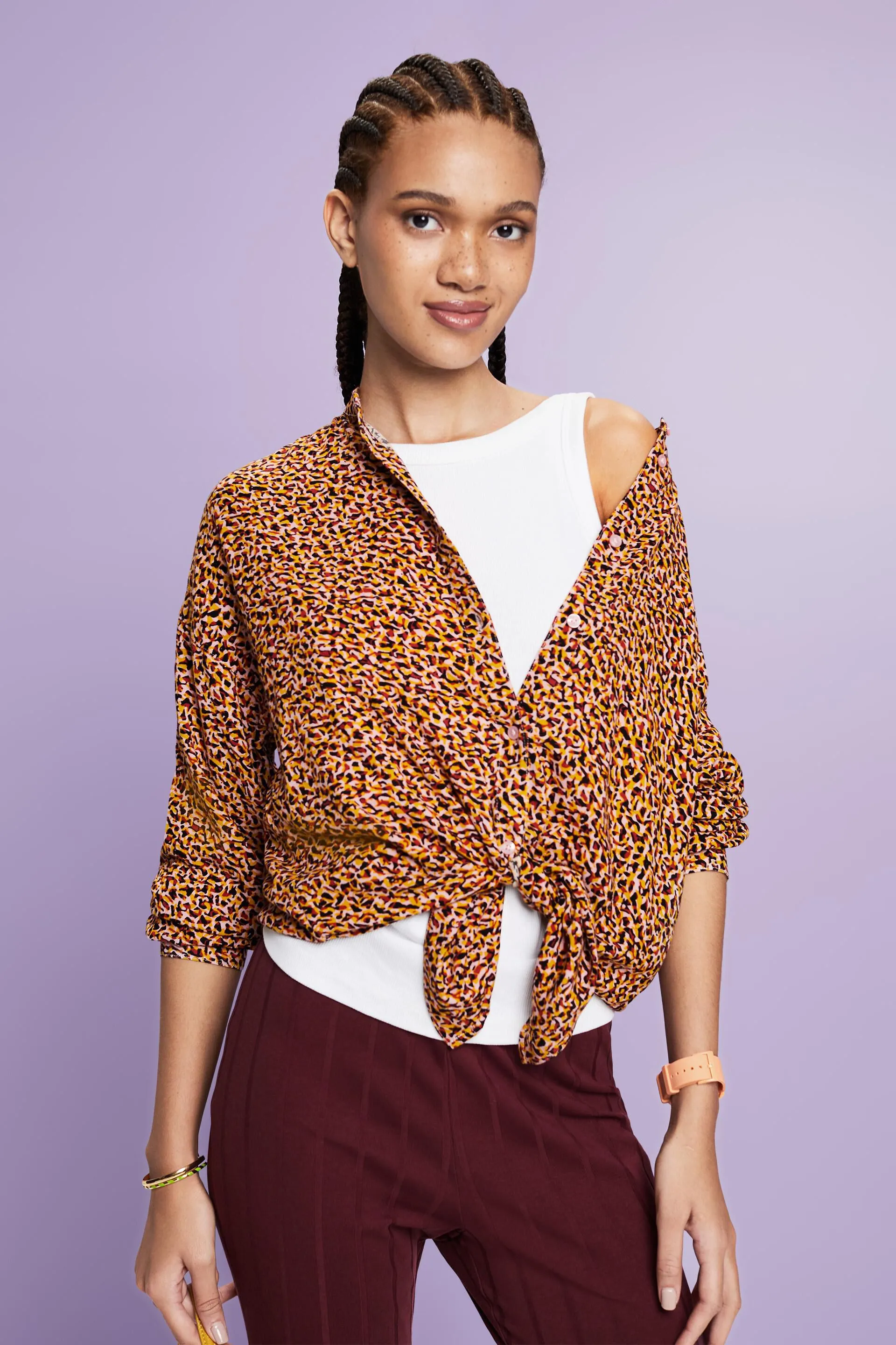 Blusa con estampado, LENZING™ ECOVERO™