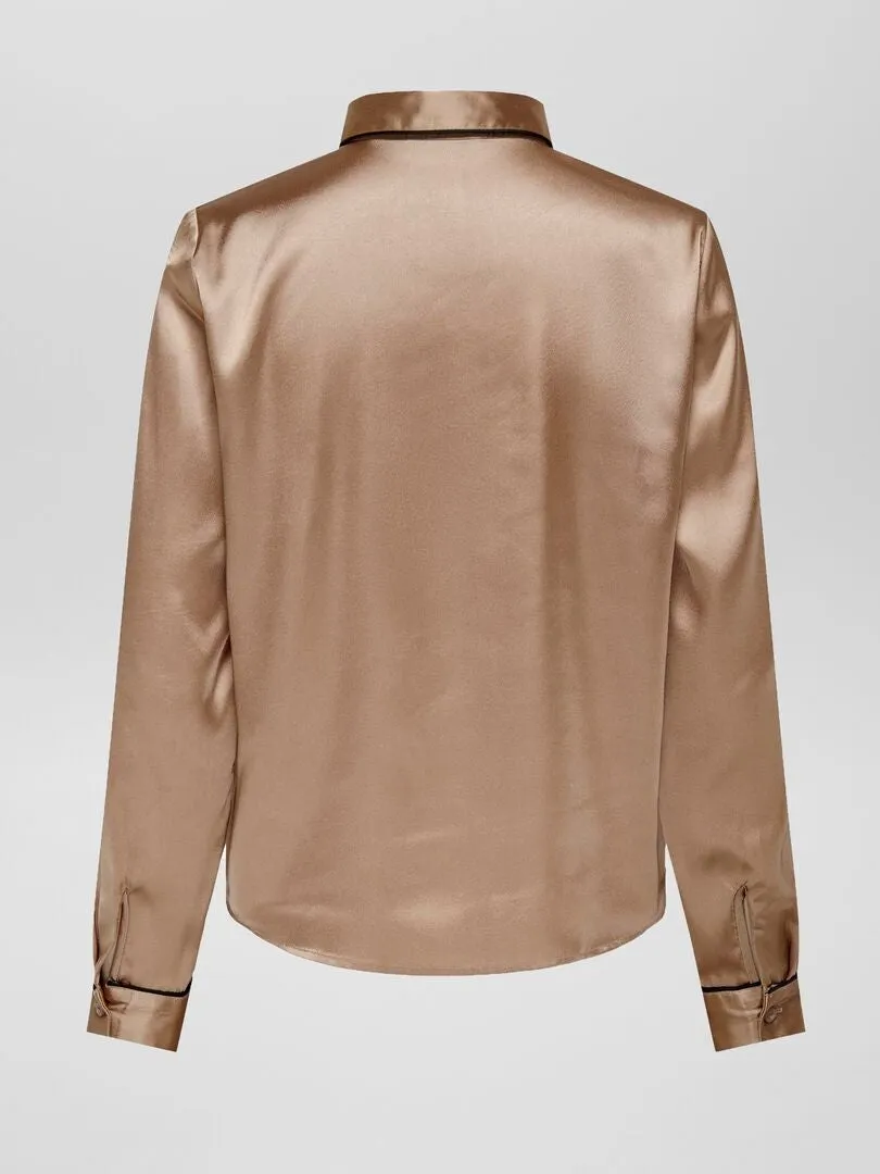 BLUSA DE RASO 'JDY'  BEIGE