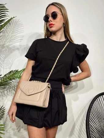 Bolso Corazón Cadena GLOVER Taupe
